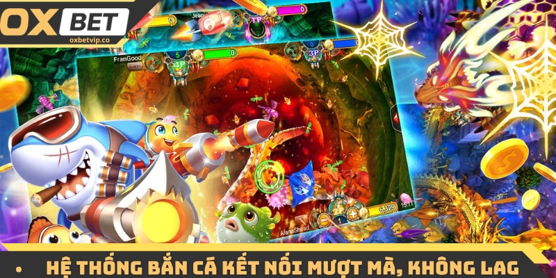 Hệ thống bắn cá kết nối mượt mà, không lag