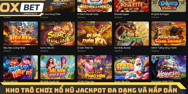 Trang chủ 14 Kho trò chơi nổ hũ Jackpot đa dạng và hấp dẫn